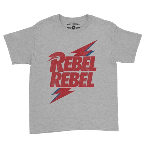 David Bowie Rebel Rebel Youth T-Shirt - Lightweight Vintage Children & Toddlers - youthheatherathletic