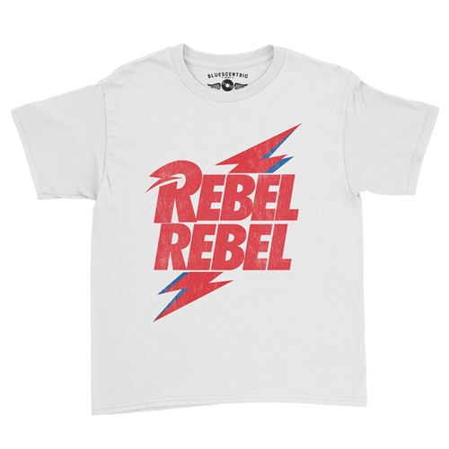 David Bowie Rebel Rebel Youth T-Shirt - Lightweight Vintage Children & Toddlers - youthwhite