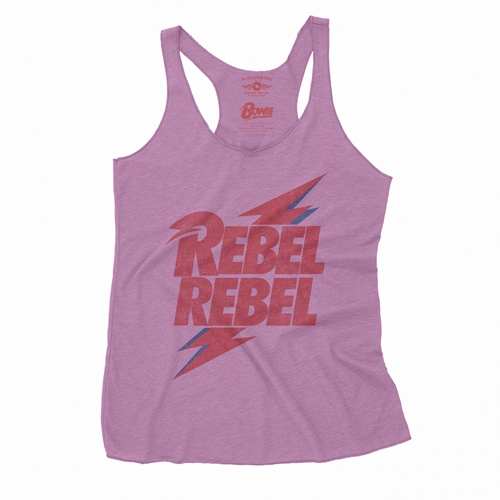 David Bowie Rebel Rebel Racerback Tank - Women