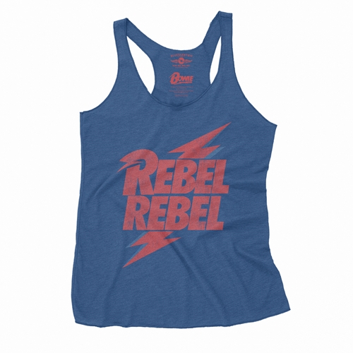 David Bowie Rebel Rebel Racerback Tank - Women