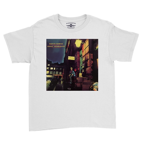 David Bowie Ziggy Stardust Album Cover Youth T-Shirt - Lightweight Vintage Children & Toddlers - youthwhite