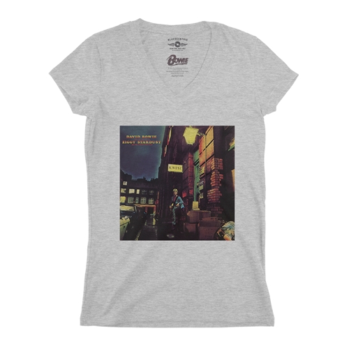 David Bowie Ziggy Stardust Album Cover V-Neck T Shirt - Women