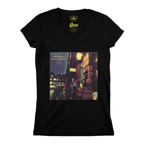 David Bowie Ziggy Stardust Album Cover V-Neck T Shirt - Women