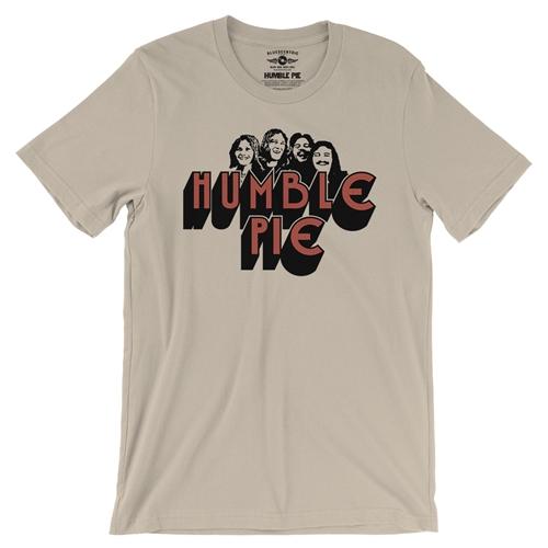Humble Pie Band Silhouette T-Shirt - Lightweight Vintage Style - vintagecream