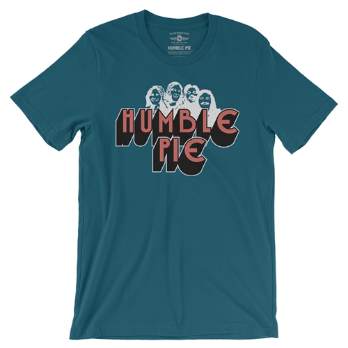 Humble Pie Band Silhouette T-Shirt - Lightweight Vintage Style - vintagedeepteal