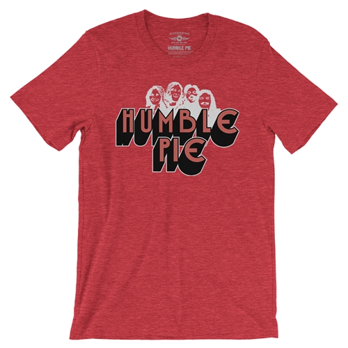 Humble Pie Band Silhouette T-Shirt - Lightweight Vintage Style - vintageheatherred