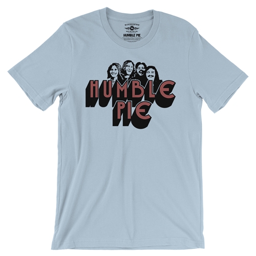 Humble Pie Band Silhouette T-Shirt - Lightweight Vintage Style - vintagethrowbackblue
