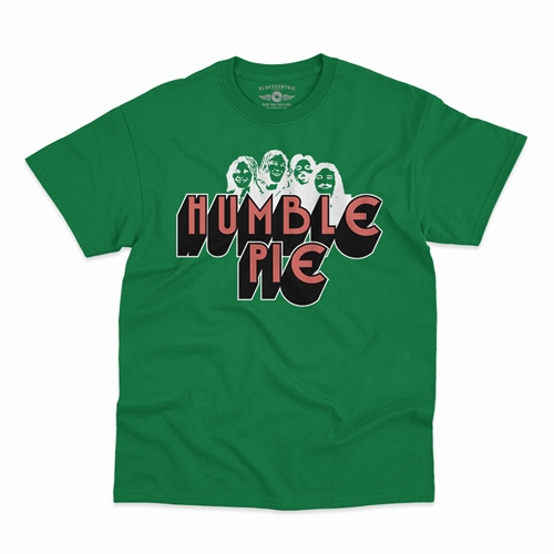 Humble Pie Band Silhouette T-Shirt - Classic Heavy Cotton - classickellygreen