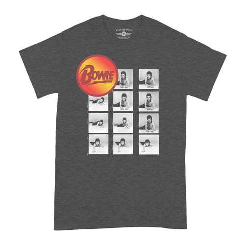 David Bowie Photo Roll T-Shirt - Classic Heavy Cotton - classicheathergrey