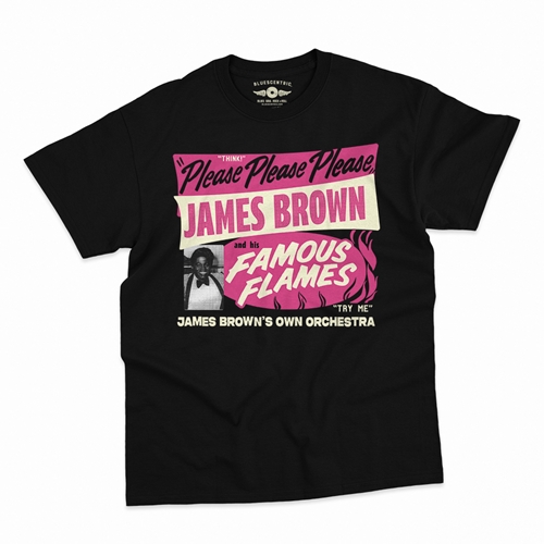 James Brown Famous Flames Tour T-Shirt - Classic Heavy Cotton - classicblack