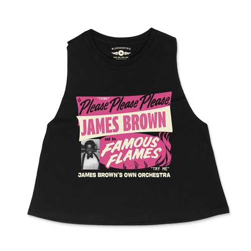 James Brown Famous Flames Tour Racerback Crop Top - Women