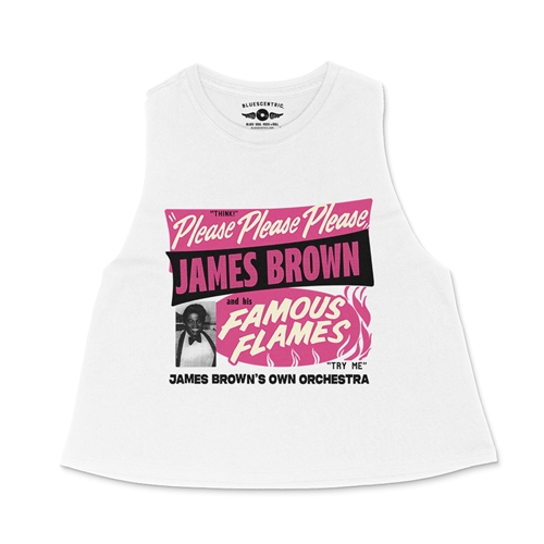 James Brown Famous Flames Tour Racerback Crop Top - Women