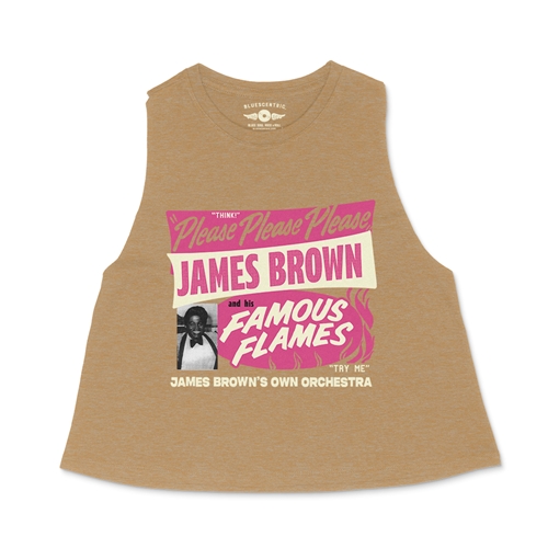 James Brown Famous Flames Tour Racerback Crop Top - Women