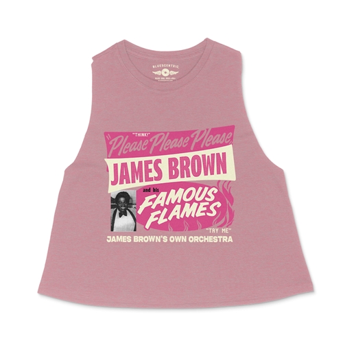 James Brown Famous Flames Tour Racerback Crop Top - Women