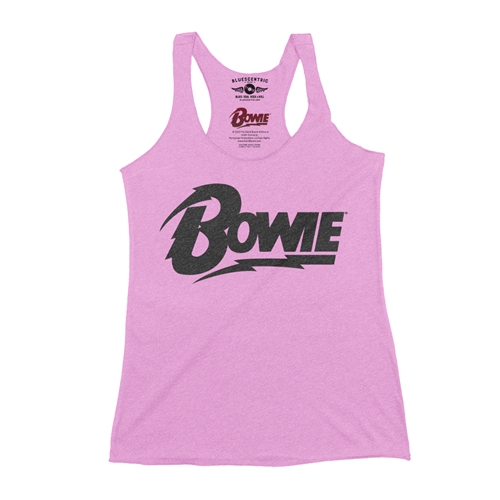 Black David Bowie Diamond Logo Racerback Tank - Women