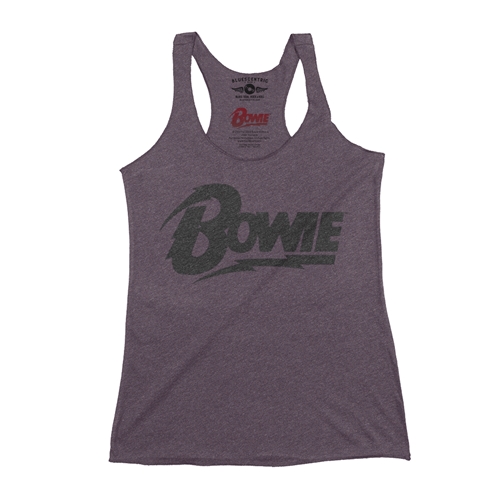 Black David Bowie Diamond Logo Racerback Tank - Women