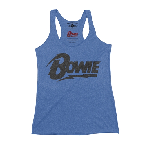 Black David Bowie Diamond Logo Racerback Tank - Women