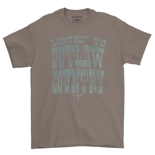 Listen to Outlaw Country T-Shirt - Classic Heavy Cotton - classictaupe