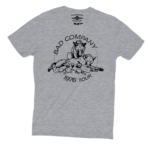 Bad Company 1976 Tour T-Shirt - Lightweight Vintage Style - vintageathleticheather