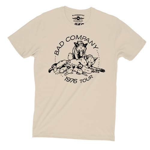 Bad Company 1976 Tour T-Shirt - Lightweight Vintage Style - vintagecream