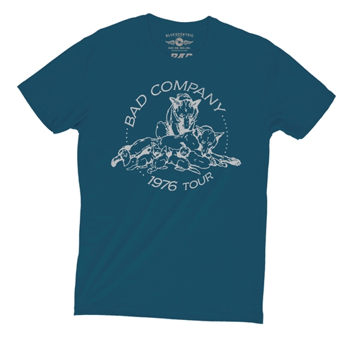 Bad Company 1976 Tour T-Shirt - Lightweight Vintage Style - vintagedeepteal