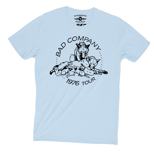 Bad Company 1976 Tour T-Shirt - Lightweight Vintage Style - vintagethrowbackblue