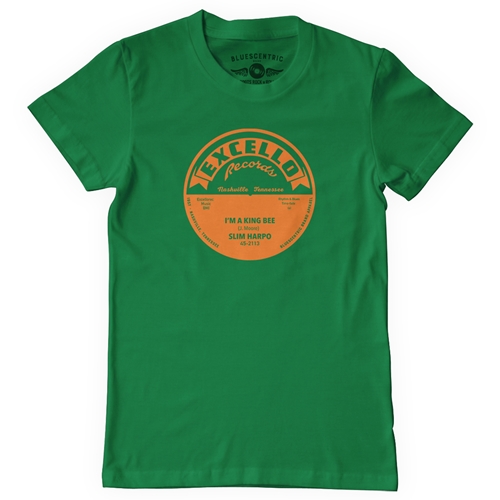 Excello "King Bee" Vinyl Record T-Shirt - Classic Heavy Cotton - classickellygreen