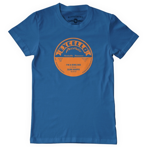 Excello "King Bee" Vinyl Record T-Shirt - Classic Heavy Cotton - classicroyalblue