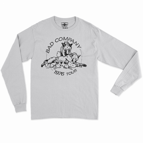 Bad Company 1976 Tour Long Sleeve T-Shirt - longsleevewhite