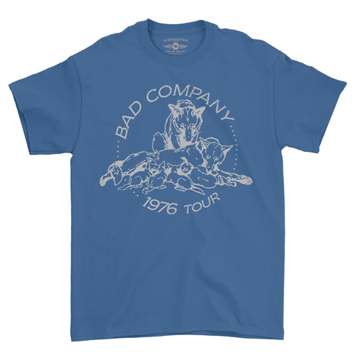 Bad Company 1976 Tour T-Shirt - Classic Heavy Cotton - classicroyalblue