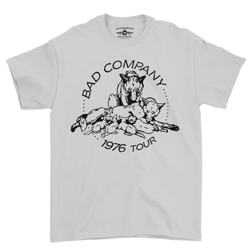 Bad Company 1976 Tour T-Shirt - Classic Heavy Cotton - classicwhite
