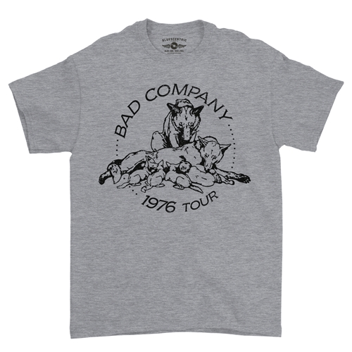 Bad Company 1976 Tour T-Shirt - Classic Heavy Cotton - heatherathletic