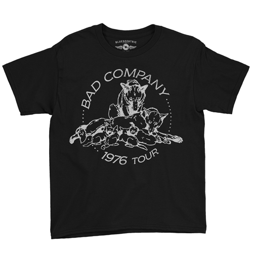Bad Company 1976 Tour Youth T-Shirt - Lightweight Vintage Children & Toddlers - youthblack