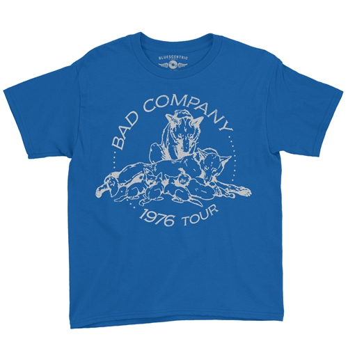Bad Company 1976 Tour Youth T-Shirt - Lightweight Vintage Children & Toddlers - youthroyalblue