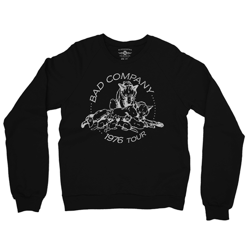Bad Company 1976 Tour Crewneck Sweater - crewneckblack