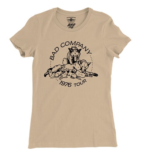Bad Company 1976 Tour Ladies T Shirt - Relaxed Fit - ladiessanddune