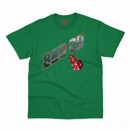 Bad Company Dice T-Shirt - Classic Heavy Cotton - classickellygreen