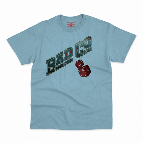 Bad Company Dice T-Shirt - Classic Heavy Cotton - classiclightblue