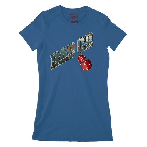 Bad Company Dice Ladies T Shirt - Relaxed Fit - ladiesblue