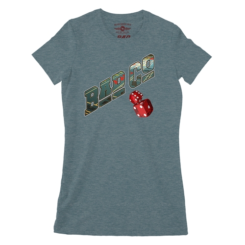 Bad Company Dice Ladies T Shirt - Relaxed Fit - ladiesheatherdeepteal