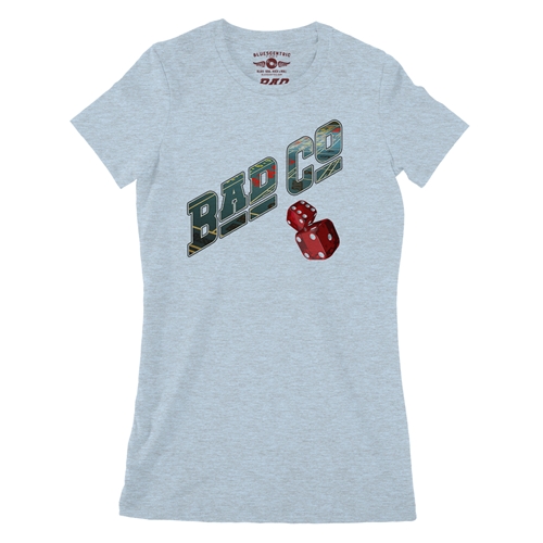 Bad Company Dice Ladies T Shirt - Relaxed Fit - ladiesheatherprismblue