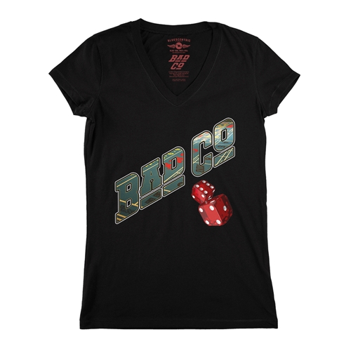 Bad Company Dice V-Neck T Shirt - Women