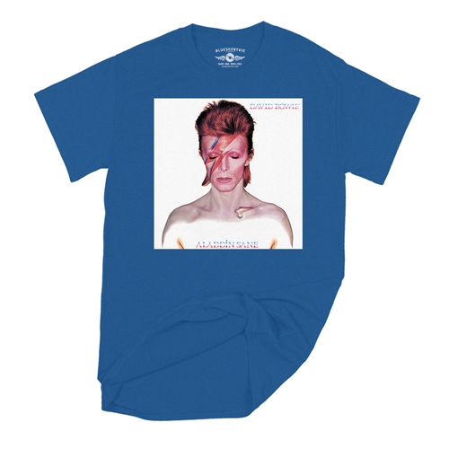 David Bowie Aladdin Sane Album Cover T-Shirt - Classic Heavy Cotton - classicroyalblue