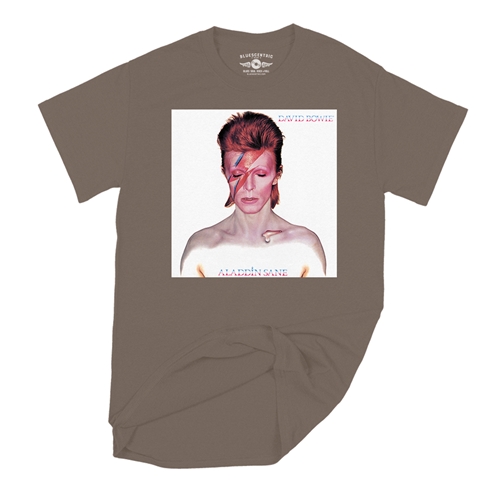David Bowie Aladdin Sane Album Cover T-Shirt - Classic Heavy Cotton - classictaupe