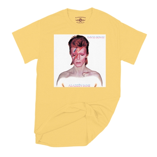 David Bowie Aladdin Sane Album Cover T-Shirt - Classic Heavy Cotton - classicyellow