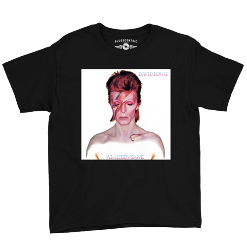 David Bowie Aladdin Sane Album Cover Youth T-Shirt - Lightweight Vintage Children & Toddlers - youthblack