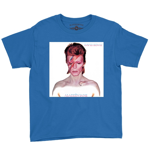 David Bowie Aladdin Sane Album Cover Youth T-Shirt - Lightweight Vintage Children & Toddlers - youthroyalblue
