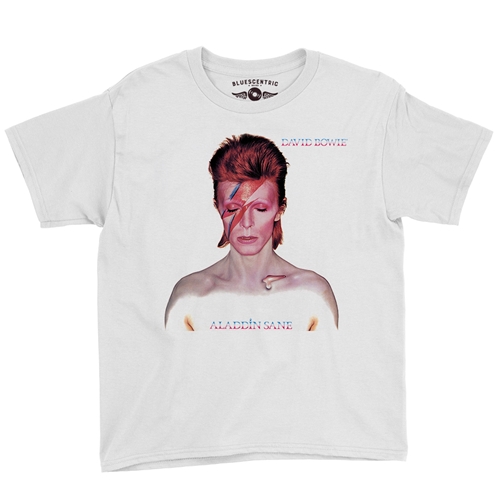 David Bowie Aladdin Sane Album Cover Youth T-Shirt - Lightweight Vintage Children & Toddlers - youthwhite