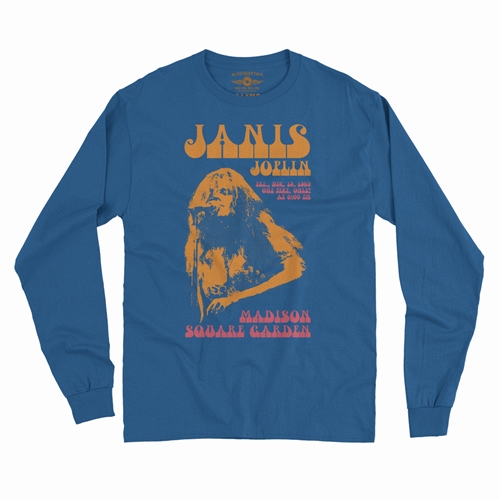Janis Joplin at Madison Square Garden Long Sleeve T-Shirt - longsleeveblue