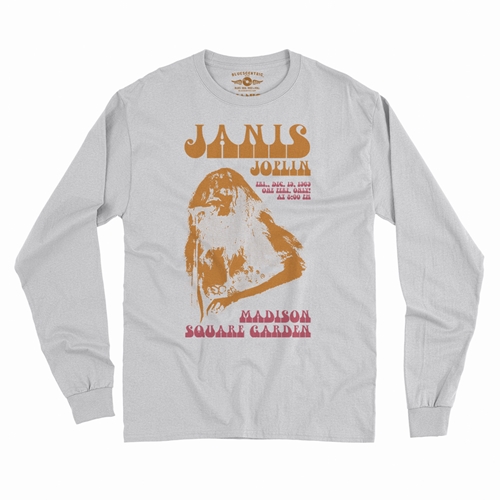 Janis Joplin at Madison Square Garden Long Sleeve T-Shirt - longsleevewhite